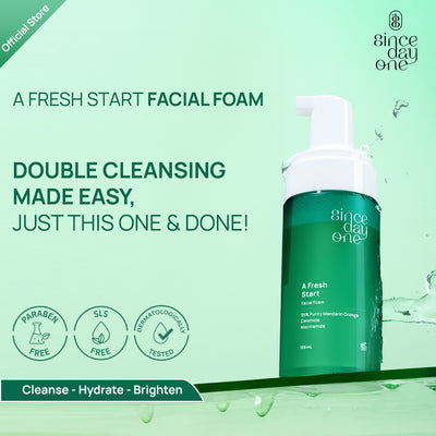 Since Day One - A Fresh Start Facial Foam - Water Based Facial Cleanser