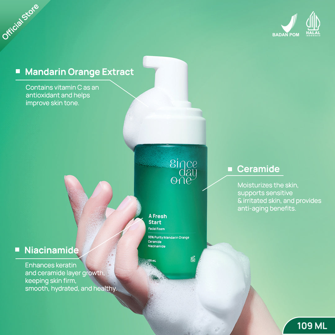 Since Day One - A Fresh Start Facial Foam - Water Based Facial Cleanser